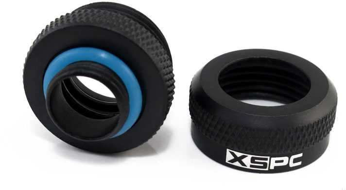 XSPC jungtis G1/4" 14 mm kietam vamzdžiui, matinis juodas - 8 vnt.
