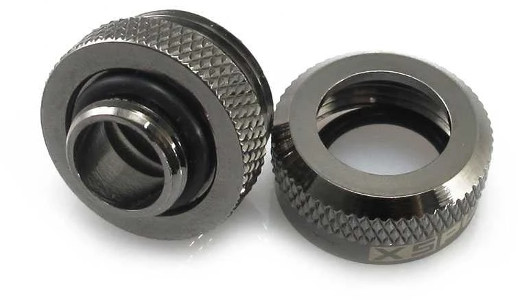 XSPC jungtis G1/4" į 14 mm kietą vamzdį, juodas chromas - 8 vnt.