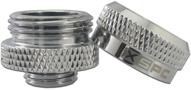 XSPC jungtis G1/4" jungtimi prie 14 mm kieto vamzdžio, chromuota - 8 vnt.