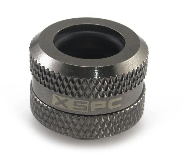 XSPC jungtis G1/4" į 14 mm kietą vamzdį, juodas chromas - 8 vnt.