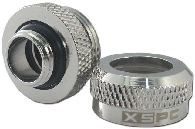 XSPC jungtis G1/4" jungtimi prie 14 mm kieto vamzdžio, chromuota - 8 vnt.
