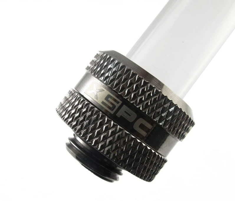 XSPC jungtis G1/4" į 14 mm kietą vamzdį, juodas chromas - 8 vnt.