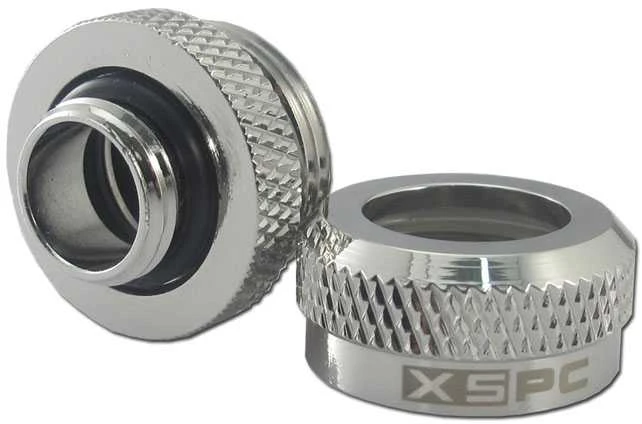 XSPC jungtis G1/4" jungtimi prie 14 mm kieto vamzdžio, chromuota - 8 vnt.