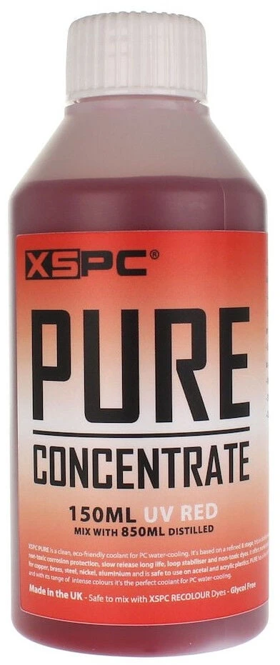 XSPC PURE aušinimo skysčio koncentratas, 150 ml – raudonas, UV