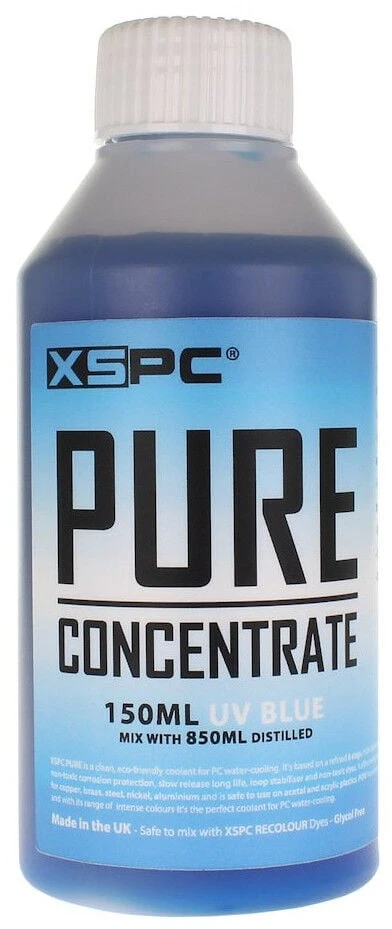 XSPC PURE coolant concentrate, 150 ml – mėlynas, UV