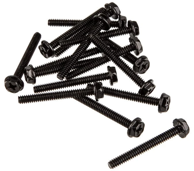 XSPC radiatoriaus ventiliatoriaus varžtai, 6-32 tipo, 30 mm (16 vnt.) – juodas