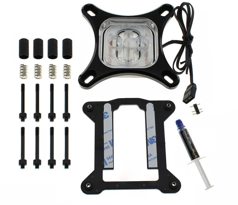 XSPC RayStorm EDGE CPU Waterblock Intel, ARGB - juodas