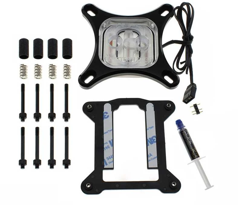 XSPC RayStorm EDGE CPU Waterblock Intel, ARGB - juodas