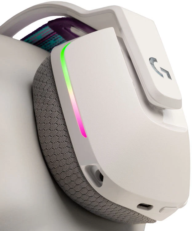 Belaidės ausinės Logitech G733, LIGHTSPEED, RGB, Baltos spalvos