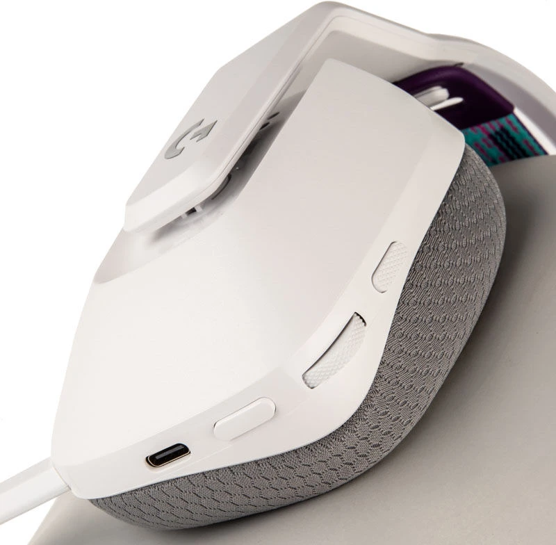 Belaidės ausinės Logitech G733, LIGHTSPEED, RGB, Baltos spalvos