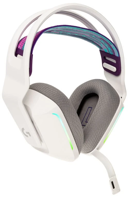 Belaidės ausinės Logitech G733, LIGHTSPEED, RGB, Baltos spalvos