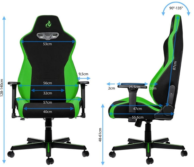 Žaidimų kėdė Nitro Concepts S300 Gaming Chair, Atomic žalia