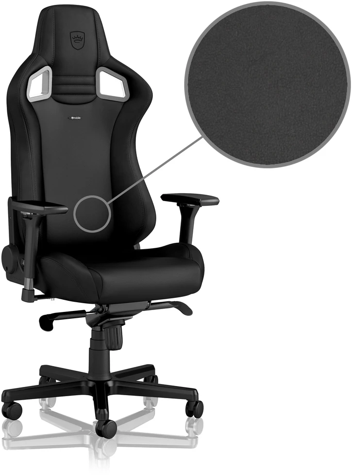 Žaidimų kėdė Noblechairs EPIC Juodas Edition Vinyl/PU hybrid leather Gaming Chair, Juoda