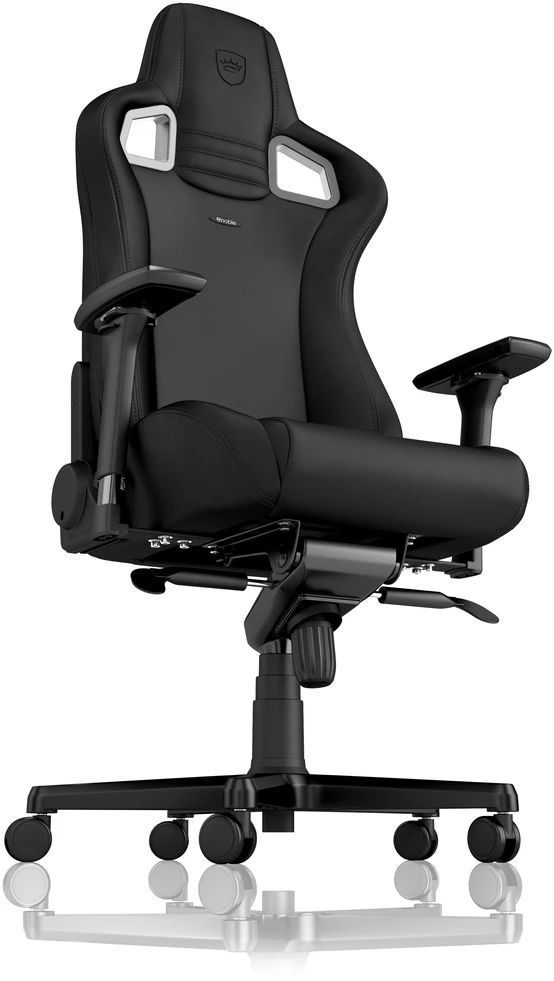 Žaidimų kėdė Noblechairs EPIC Juodas Edition Vinyl/PU hybrid leather Gaming Chair, Juoda