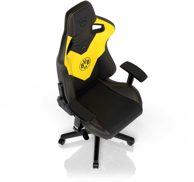 Žaidimų kėdė Noblechairs EPIC Borussia Dortmund Edition PU-Leather Gaming Chair