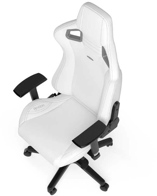 Žaidimų kėdė Noblechairs EPIC High-tech faux leather Gaming Chair, Baltas Edition