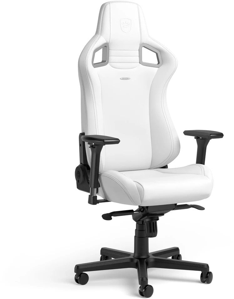 Žaidimų kėdė Noblechairs EPIC High-tech faux leather Gaming Chair, Baltas Edition