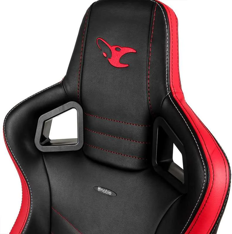 Žaidimų kėdė Noblechairs EPIC mousesports Edition PU-Leather Gaming Chair, Juoda-raudona