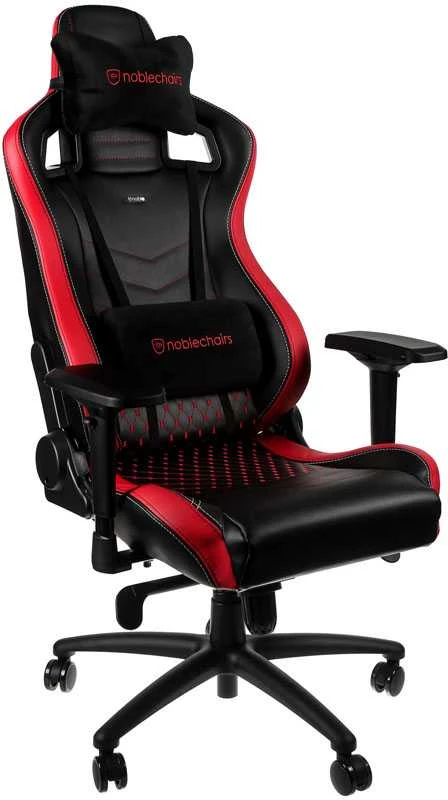 Žaidimų kėdė Noblechairs EPIC mousesports Edition PU-Leather Gaming Chair, Juoda-raudona