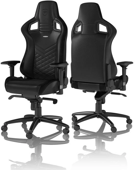 Žaidimų kėdė Noblechairs EPIC PU-Leather Gaming Chair, Juoda-mėlyna