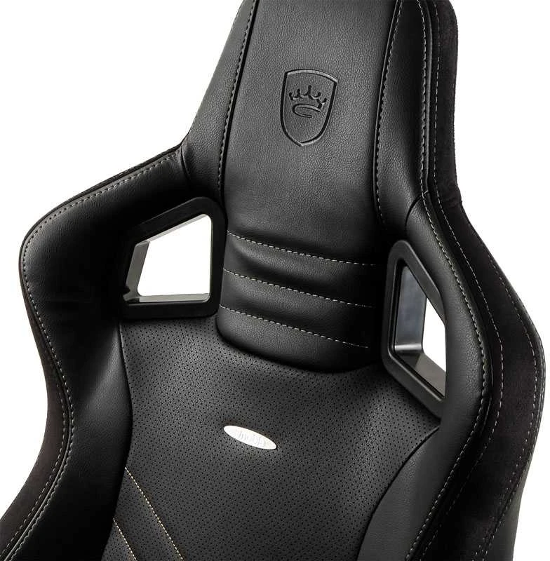 Žaidimų kėdė Noblechairs EPIC PU-Leather Gaming Chair, Juoda-auksinė