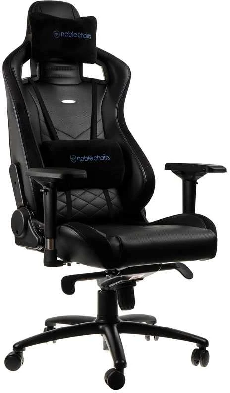 Žaidimų kėdė Noblechairs EPIC PU-Leather Gaming Chair, Juoda-mėlyna