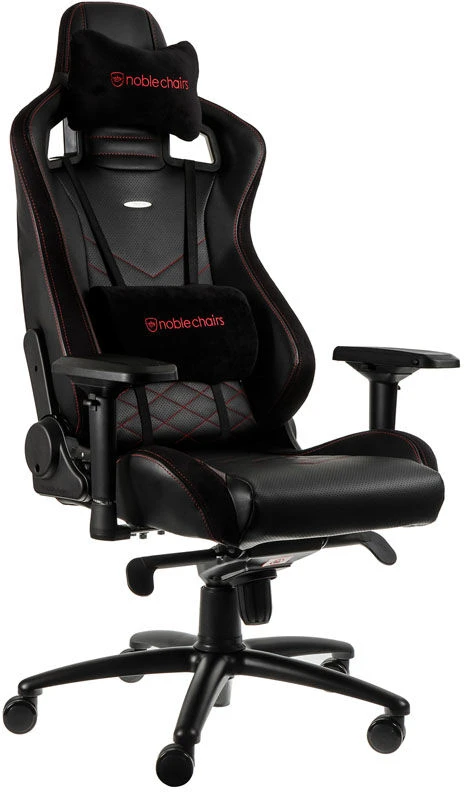 Žaidimų kėdė Noblechairs EPIC PU-Leather Gaming Chair, Juoda-raudona