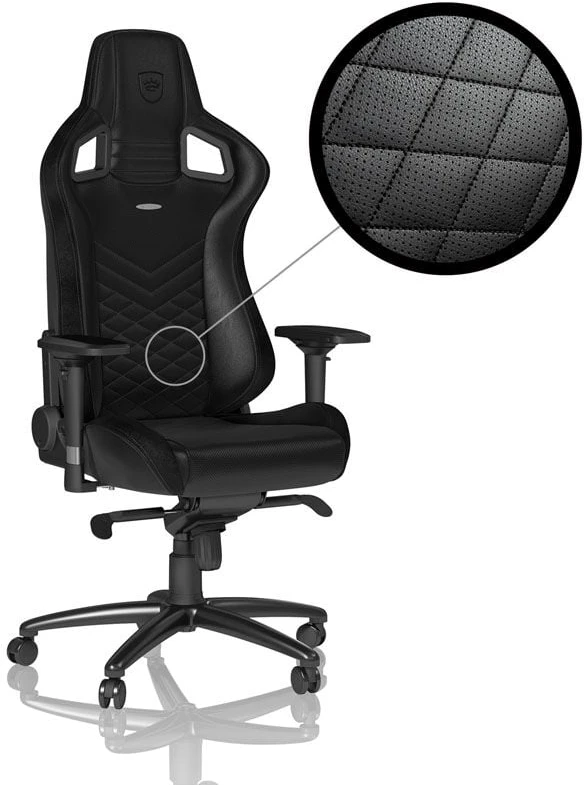 Žaidimų kėdė Noblechairs EPIC PU-Leather Gaming Chair, Juoda-mėlyna