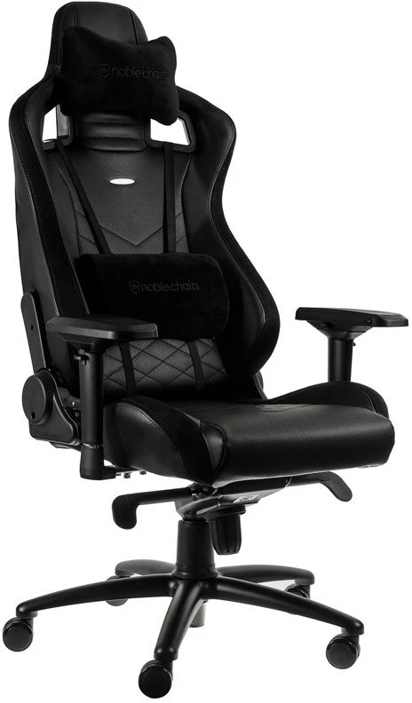 Žaidimų kėdė Noblechairs EPIC PU-Leather Gaming Chair, Juoda-mėlyna