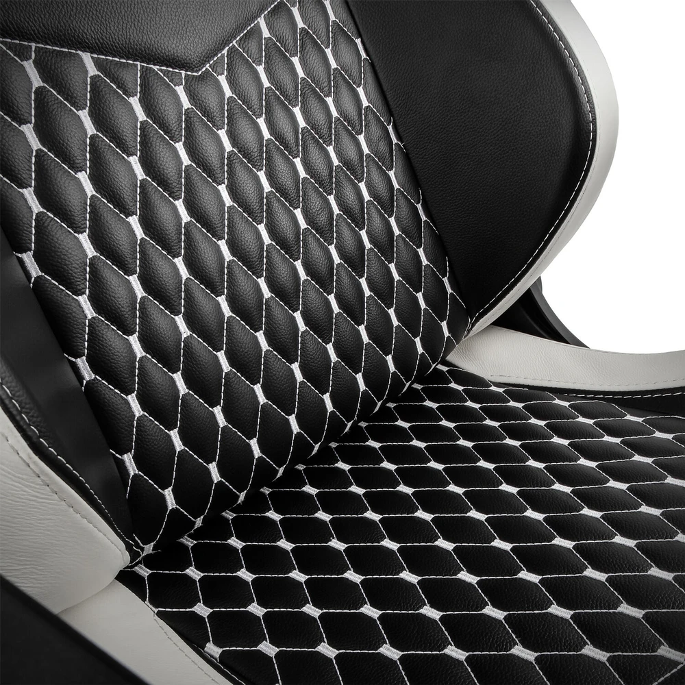 Žaidimų kėdė Noblechairs EPIC Real Leather Gaming Chair, Juoda-balta-raudona