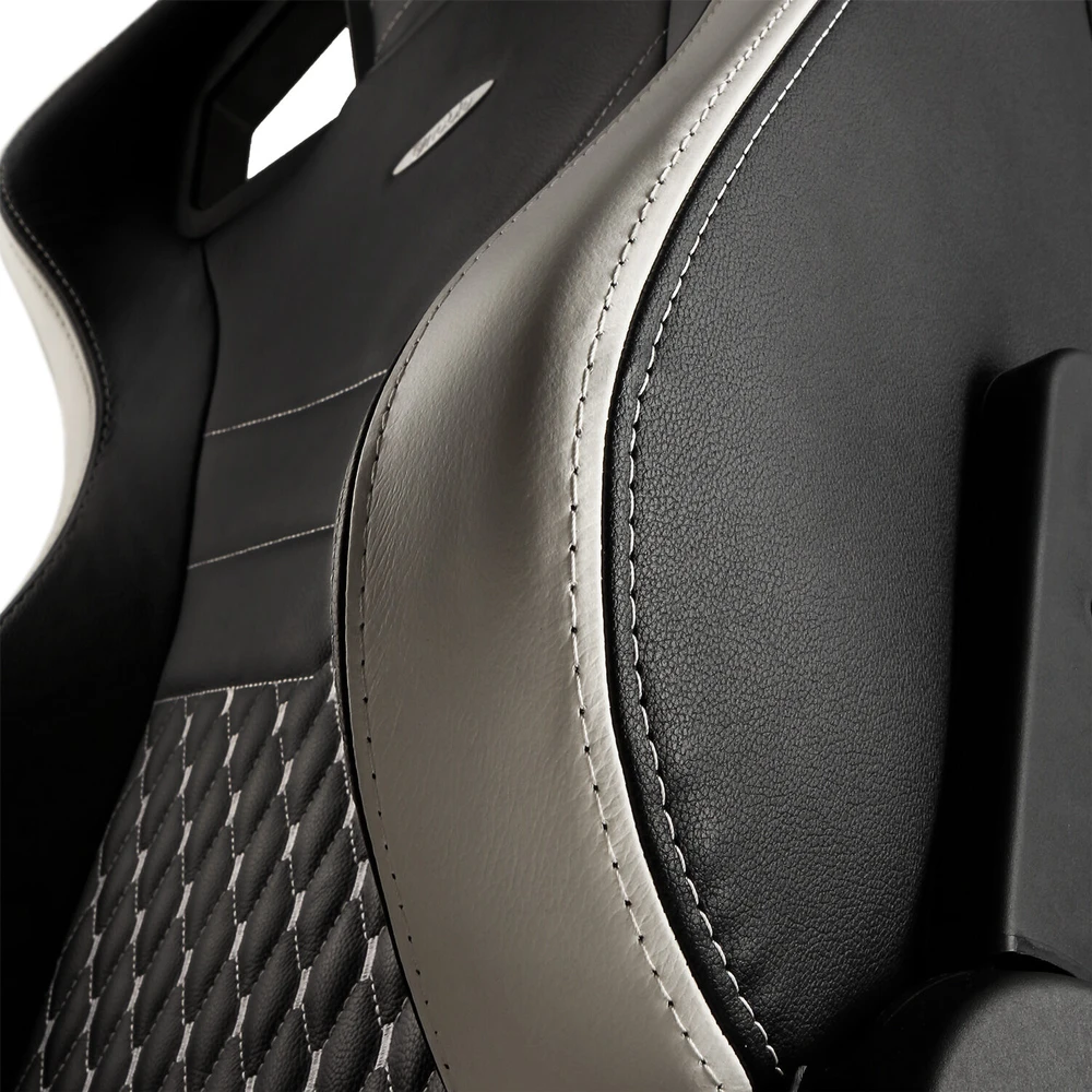 Žaidimų kėdė Noblechairs EPIC Real Leather Gaming Chair, Juoda-balta-raudona