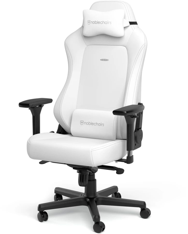 Žaidimų kėdė Noblechairs HERO High-tech faux leather Gaming Chair, Baltas Edition