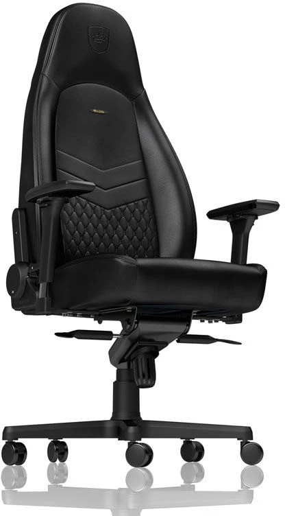Žaidimų kėdė Noblechairs ICON Real Leather Gaming Chair, Juoda