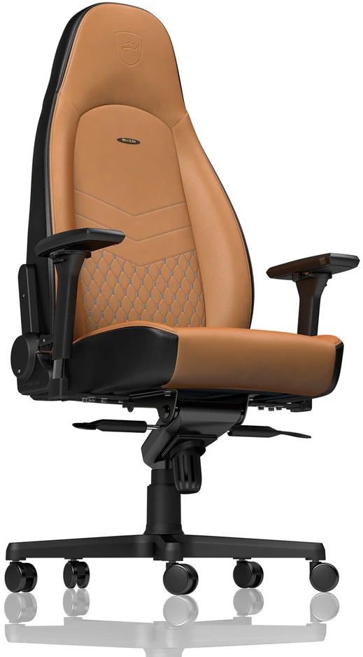 Žaidimų kėdė Noblechairs ICON Real leather Gaming Chair, Cognac-Juoda