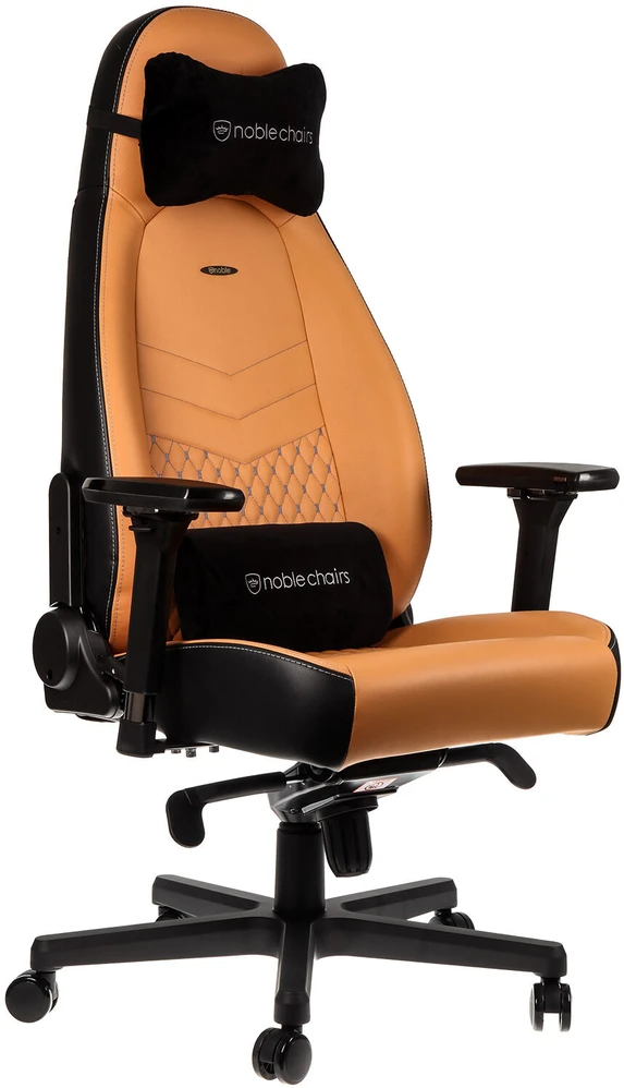 Žaidimų kėdė Noblechairs ICON Real leather Gaming Chair, Cognac-Juoda