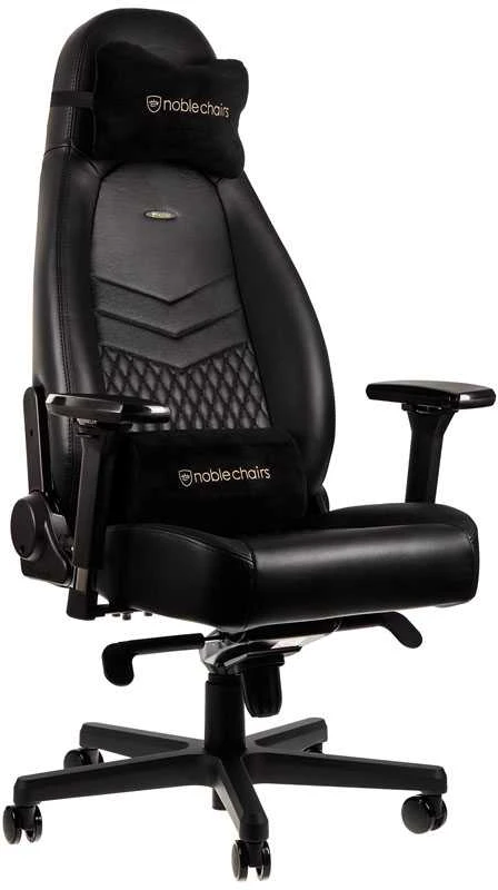Žaidimų kėdė Noblechairs ICON Real Leather Gaming Chair, Juoda