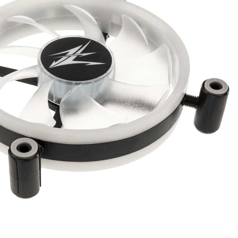 Zalman ZM-LF120A3 kompiuterio aušinimo komponentas Kompiuterio korpusui Ventiliatorius 12 cm Juoda, Balta