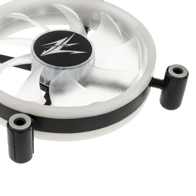 Zalman ZM-LF120 kompiuterio aušinimo komponentas Kompiuterio korpusui Ventiliatorius 12 cm Juoda, Balta