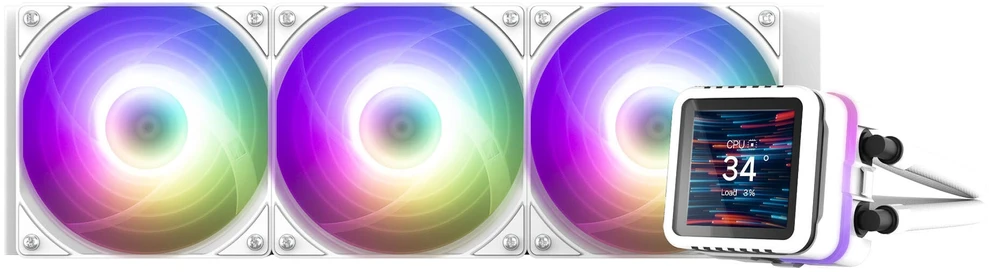 Pilnai vandeniu aušinamas Zalman ALPHA2 DS A36, 2,7 colio LCD, 360 mm - baltas