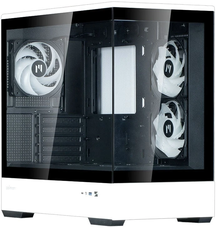 Zalman P30 PC-case, Mini-Tower, mATX, Tempered Glass - juodas baltas