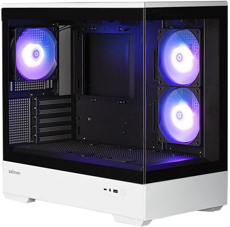 Zalman P30 PC-case, Mini-Tower, mATX, Tempered Glass - juodas baltas