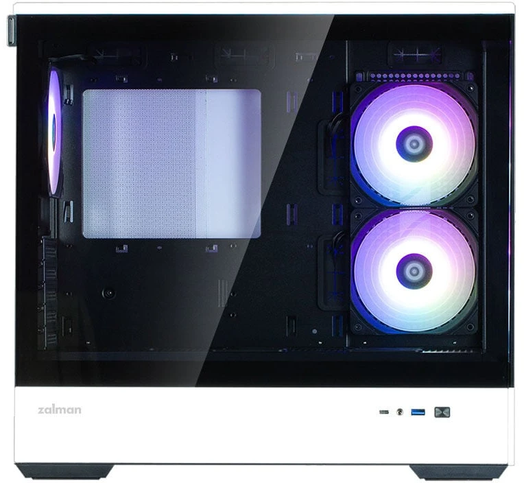 Zalman P30 PC-case, Mini-Tower, mATX, Tempered Glass - juodas baltas