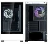 Zalman P30 PC-case, Mini-Tower, mATX, Tempered Glass - juodas baltas