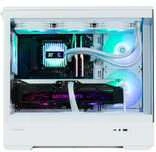 Zalman P30 V2 Baltas micro-ATX grūdinto stiklo panoraminis vaizdas 3 x 120 mm ARGB ventiliatorius