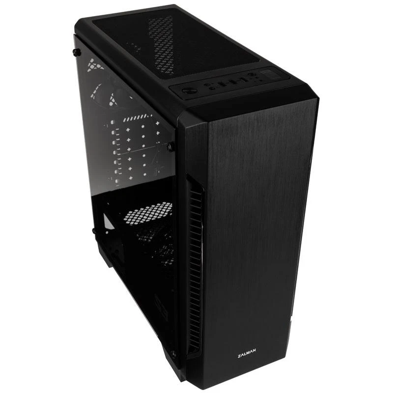 Zalman S3 TG ATX Mid Tower PC Case TG ventiliatorius x3