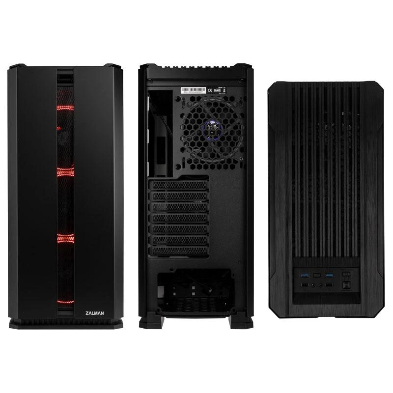 ZALMAN X3 juodas Zalman Chasis X3 juodas Tempered glass.4 X RGB LED FANS.2 x RGB LED bars on top