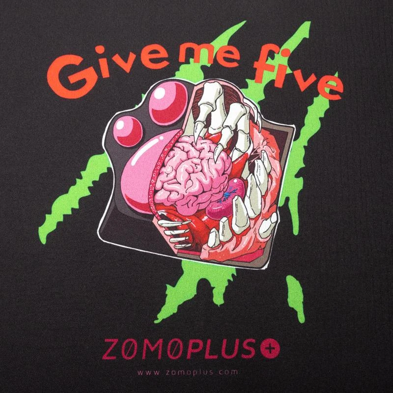 ZOMOPLUS Give Me Five žaidimų pelės kilimėlis, 500x420 mm – juodas