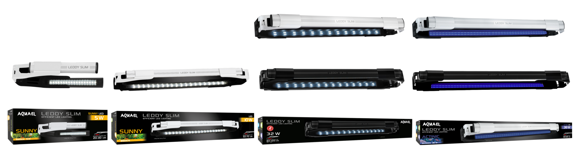 Aquael Leddy Slim 100-120cm 36W Plant Juodas