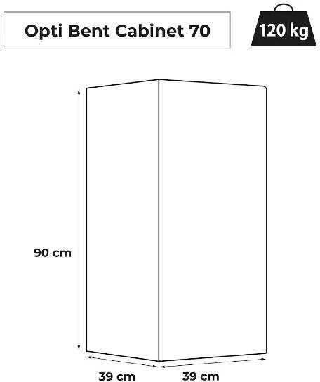 Aquael Optibent 70 balta spintelė 39x39x90cm