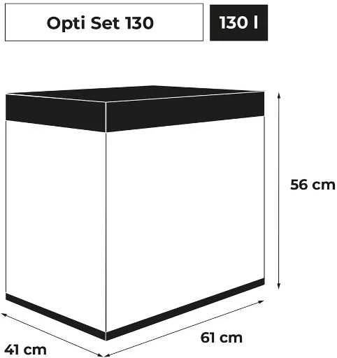 Aquael Optiset 130 Juodas (130L)